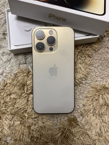 микрофон усилитель: IPhone 14 Pro, Колдонулган, 256 ГБ, Алтын, Куту, 83 %