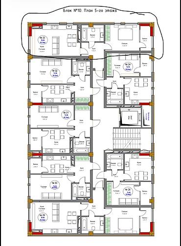 Продажа квартир: 2 комнаты, 55 м², АУЦА 5 этаж, ПСО (под самоотделку) — 5