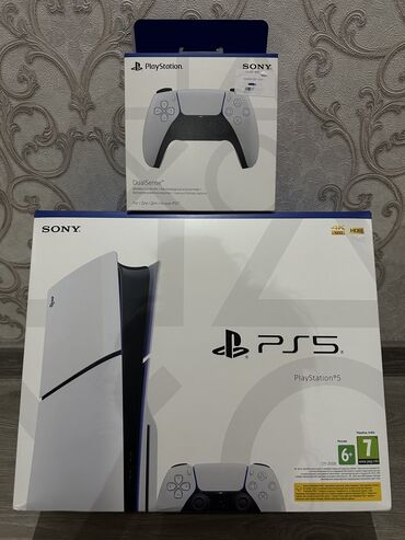 PS5 (Sony PlayStation 5): PS5 slim 1tb (новый, в упаковке ) +джостик дополнительный (новый, в