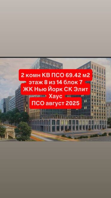 снять квартиру в частном секторе: 2 комнаты, 69 м², Элитка, 8 этаж, ПСО (под самоотделку)