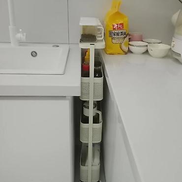 Тележки-органайзеры на колесах: Узкая многоярусная этажерка-органайзер на колесах - Форм-фактор — 5