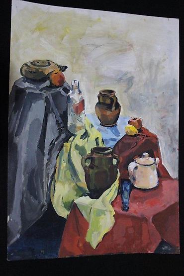 Stilske umetničke slike: SLIKA MRTVA PRIRODA, IMPRESIONIZAM, AKRIL NA KARTONU, 70X100 | Slika — 1