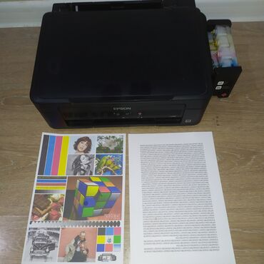 продаю бу компьютер: Цветной принтер Epson 3в1 МФУ копирует печатает сканирует