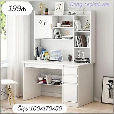 stol ustul: Məhsul: Kitablıklı iş masası - Qiymət: 199 ₼ (şəkildə göstərilib) - — 1