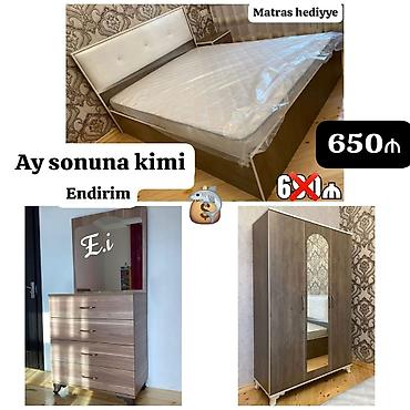 guzgulu kamot: Yataq otağı dəsti - Komplekt: iki nəfərlik çarpayı, üç çekmecəli — 1