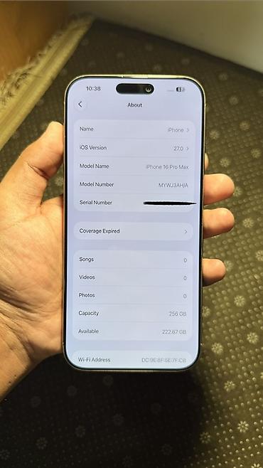 телф: IPhone 16 Pro Max, Б/у, 256 ГБ, Desert Titanium, Коробка, 90 % — 6