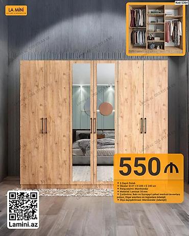 mini projektor: LA MINI 6 qapılı dolab - Kod: 5364 - Ölçü: Dərinlik 47 sm × Hündürlük — 1