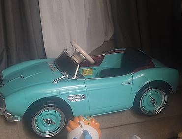 kabriolet: Uşaq elektrikli maşın – retro kabriolet dizaynı, mavi-turkuaz rəng — 1