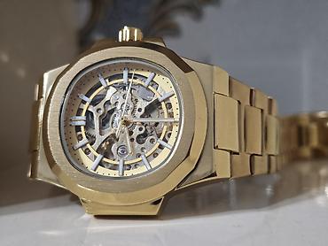 breitling saat: Qızılı rəngdə mexaniki qol saatı - Korpus və kəmər: paslanmayan — 1