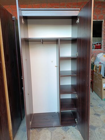 купить бу шкаф для одежды: İşlənmiş, 2 qapılı Düz dolab, Qarderob, paltar dolabı