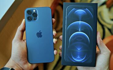 Apple iPhone: IPhone 12 Pro, 128 GB, Blue Titanium, Zəmanət, Simsiz şarj, Face ID