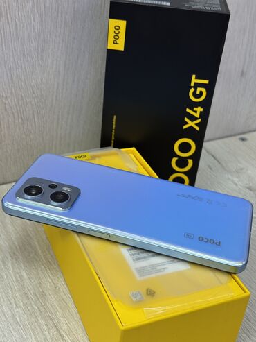 Poco: Poco X4 GT, Б/у, 128 ГБ, цвет - Голубой, 2 SIM