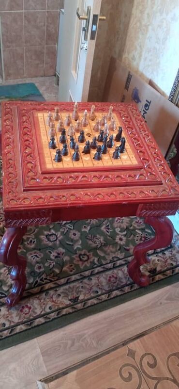 приставку: Шахматный столик ручная работа оригинал