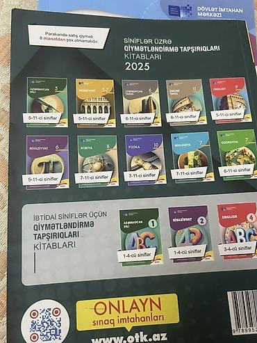 Testlər: Məhsul: “Azərbaycan dili – 2025 Test Toplusu” (Dövlət İmtahan Mərkəzi — 5