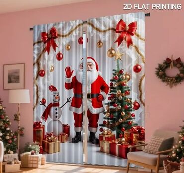 Ostali proizvodi za kuću: Novogodišnje zavese Dimenzije 150x60cm Cena 1700din/2kom kao na slici — 22