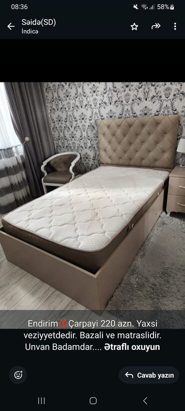 кресло кровать купить в баку: Təknəfərlik çarpayı, Bazasız, Matras ilə, Siyirməli