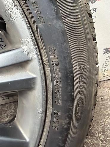 4 7: Колеса в сборе 215 / 55 / R 17, Лето, Б/у, 1 шт, Легковые, Литые, отверстий - 5 — 7