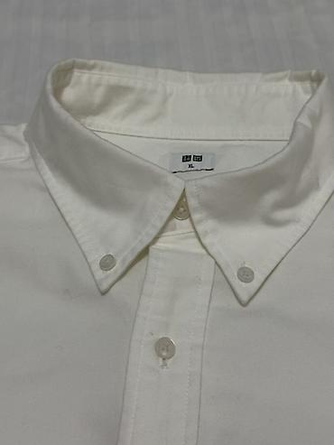 белоснежная рубашка: Мужская рубашка, XL, Uniqlo, Б/у, цвет - Белый, Самовывоз, Платная доставка — 4