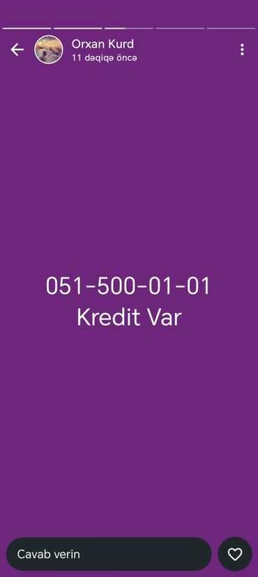 Digər mobil telefonlar: Bu elan kredit təklif edən bir xidmət üçün əlaqə nömrəsini təqdim