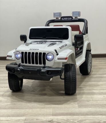 Uşaq üçün elektrik maşınları: 💫8 yaşa qədər uşaqlar üçün jeep modeli 💫 Yumşaq Səssiz Rezin Təkərlər