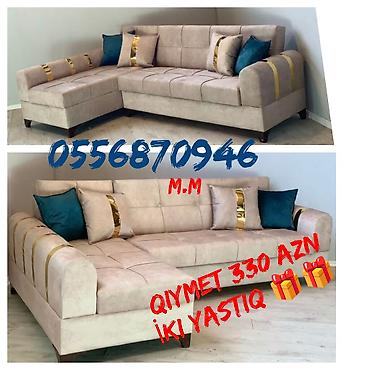 divan temizlenmesi: Künc divan, Qonaq otağı üçün, Parça, Bazasız, Açılan, Kitab — 2