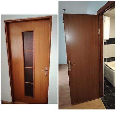 plasik qapi: Daxili otaq qapıları – 4 ədəd - 2 ədəd şüşəli model, 2 ədəd sadə model — 1