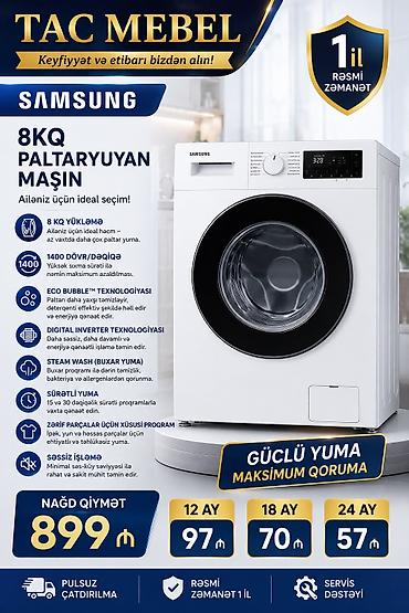philips xenium 9@9s: Paltaryuyan maşın Samsung, 9 kq, Yeni, Avtomat, Qurutma var, Kredit var, Pulsuz çatdırılma — 2