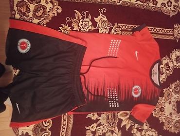 nike original: Qırmızı-qara futbol forması dəsti - Dəst: köynək + şort - Rənglər — 1