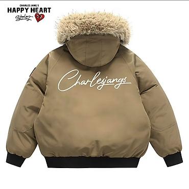 стеганая куртка: Короткая утеплённая куртка Charles Jang’s Happy Heart с объёмным — 6