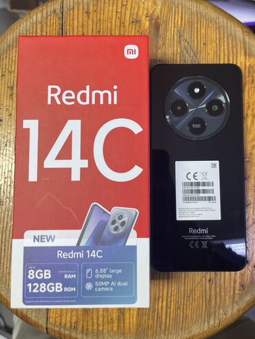 новые телефоны самсунг: Redmi, Redmi 14C, Новый, 128 ГБ, цвет - Черный, 2 SIM