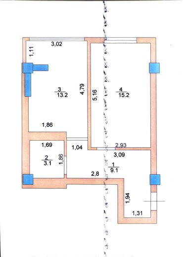 обмен на квартиры: 1 комната, 42 м², Индивидуалка, 9 этаж, Евроремонт