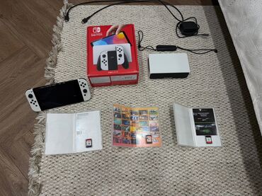 кызыл бирдик: Nintendo Switch OLED (белая версия) — полный комплект В наборе: -