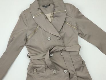 brązowa spódnice z zamszu: Coat, S (EU 36), condition - Very good