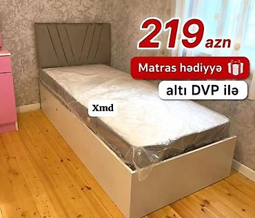yataq doşəyi: Tək nəfərlik çarpayı – altı DVP ilə - Komplektdə matras hədiyyə - — 1