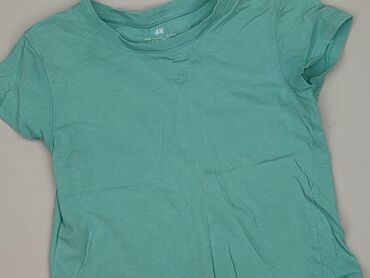 czarny top z piórami: T-shirt, H&M, 3-4 years, 98-104 cm, condition - Perfect