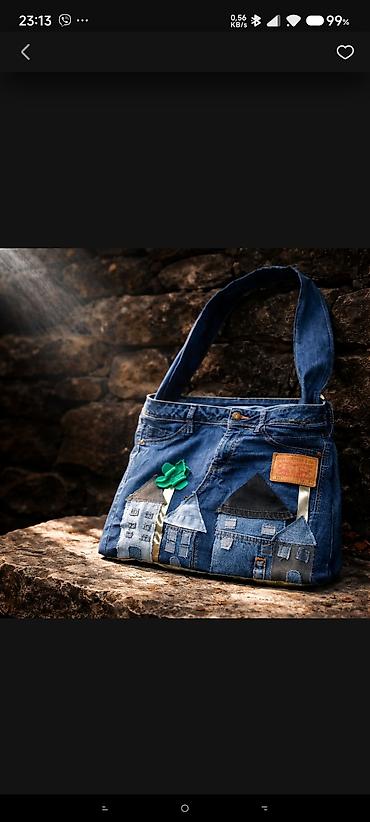 Torbe: Džins torba – ručno pravljena tote/šolder torba od farmerki - — 13