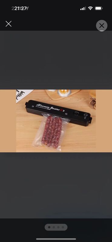 Mətbəx üçün digər texnika: Vaccum aparatı paketlerı var ıcerısınde