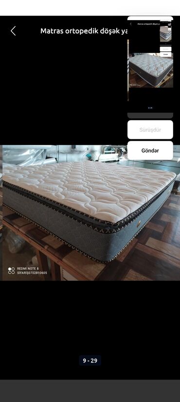 Matraslar: Yeni, Ortopedik matras, İki nəfərlik — 24