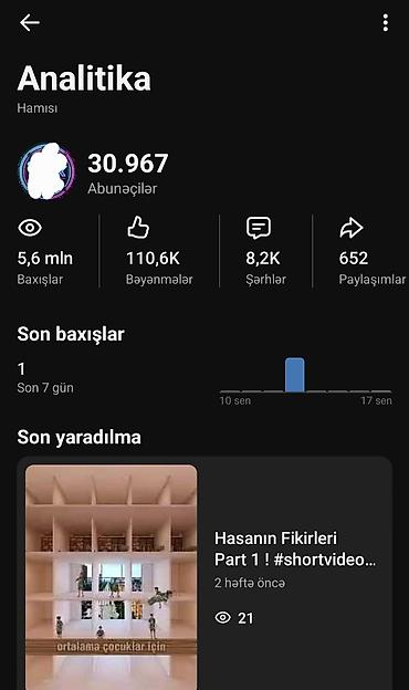 tiktok jeton almaq: Salam Youtube hesabı satılır Bir aya 20 k abone yigmisam bir ara — 2