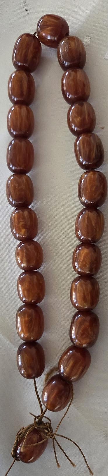 📿 Mərmər naxışlı qəhvəyi qədim Baltik kəhrəbası 💎 cilalanmış natural