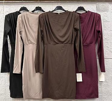 beta bronz lilly: Nova mini haljina sa nabranim dekolteom i vatiranim ramenima — 3