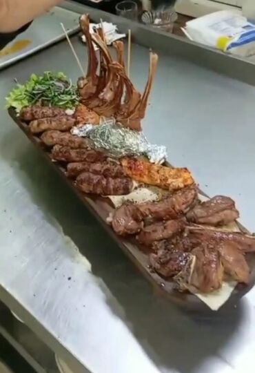 Sifarişlə hazır yeməklər: Mətbəx xidmətləri və kabab-menusu - Manqal üçün doğranmış quzu əti — 8