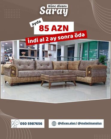 Divanlar: Künc divan, Yeni, Açılan, Bazalı, Parça, Çatdırılma yoxdur — 9