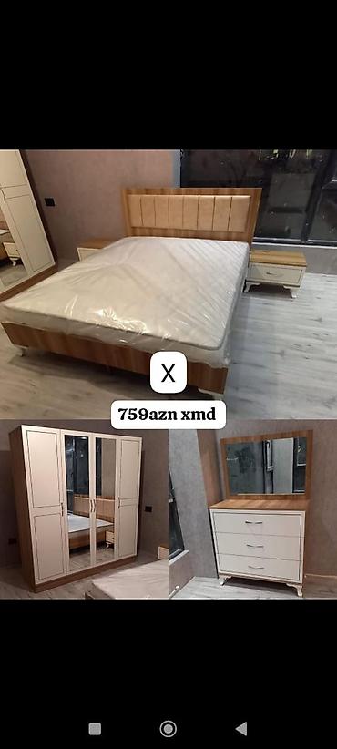 Yataq otağı dəsti Komplektin tərkibi: - Yumşaq başlıqlı iki nəfərlik