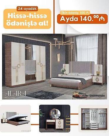 ay: Yeni yataq dəstləri KREDİTLƏ Yeni model ecazkar yataq dəstləri tək — 7