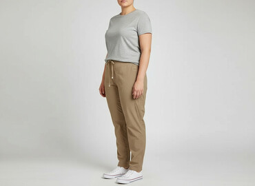 house spodnie jogger damskie: Spodnie materiałowe damskie, rozmiar 3XL