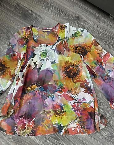 z176 paint code: Prelep tanani kaftan za plažu sa širokim rukavima, S veličine — 4
