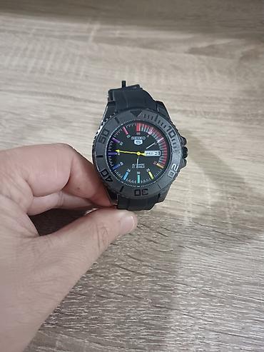 Qol saatları: Seiko 5 avtomatik qol saatı - Model: Seiko 5 (automatic, 21 jewels — 4