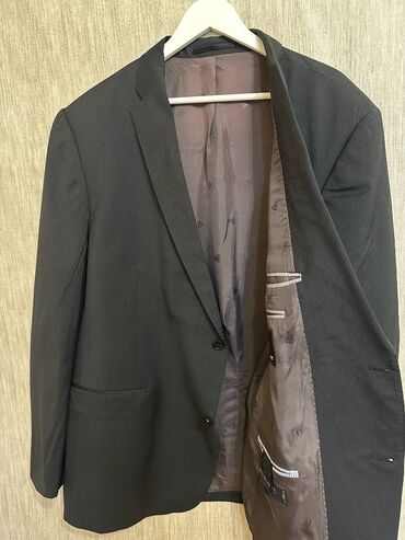 pantalone od tvida: Suit jacket, 4XL (EU 60), color - Grey, Wool