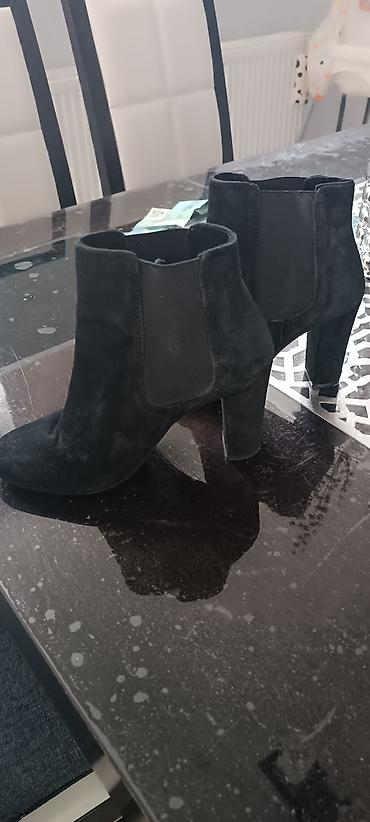 copperminer boots: Ženske kratke čizme na štiklu broj 37 – crne - Materijal: mekana — 4